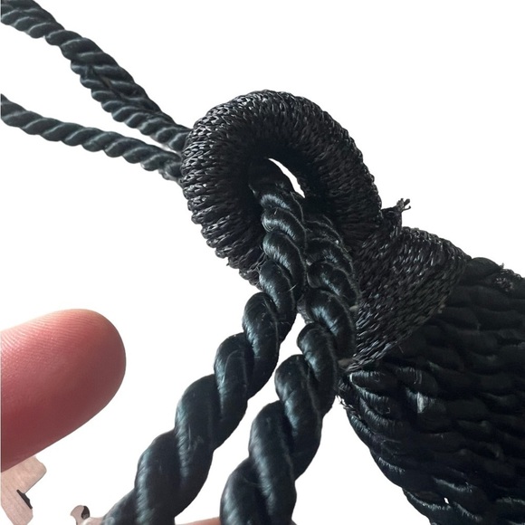 Vintage Black Rope Belt with Large Seashells Womens One Size - Picture 12 of 15